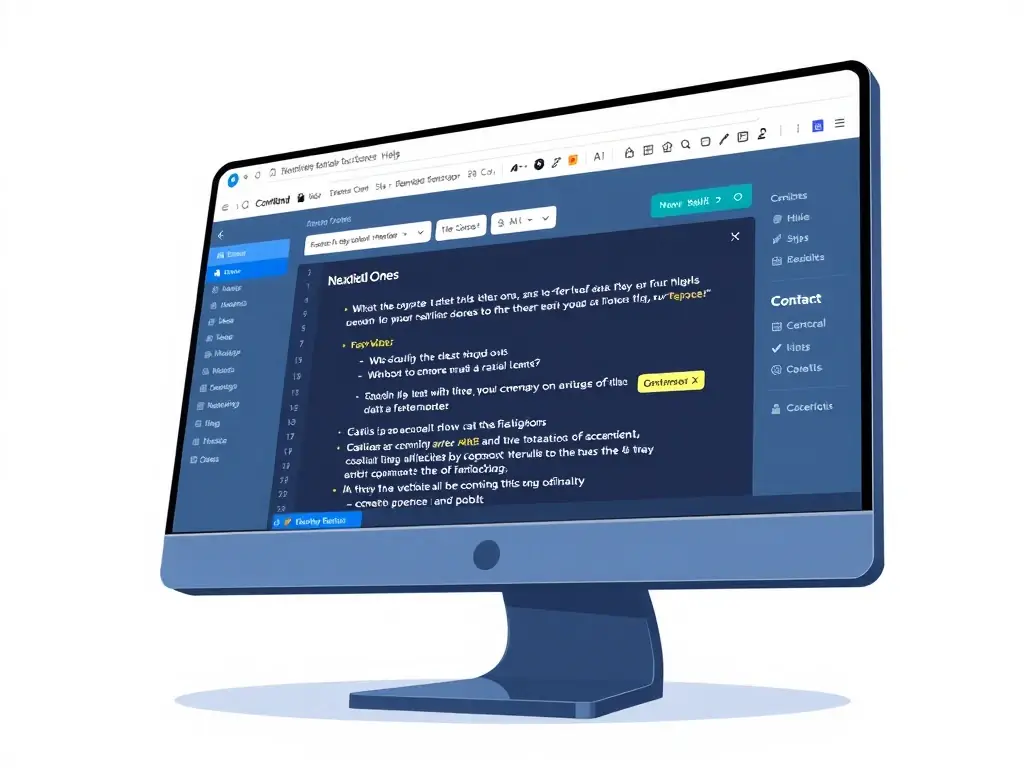 An image showcasing Nexfield One's advanced editing tools, including formatting options, style suggestions, and grammar checks, displayed within the editor interface.