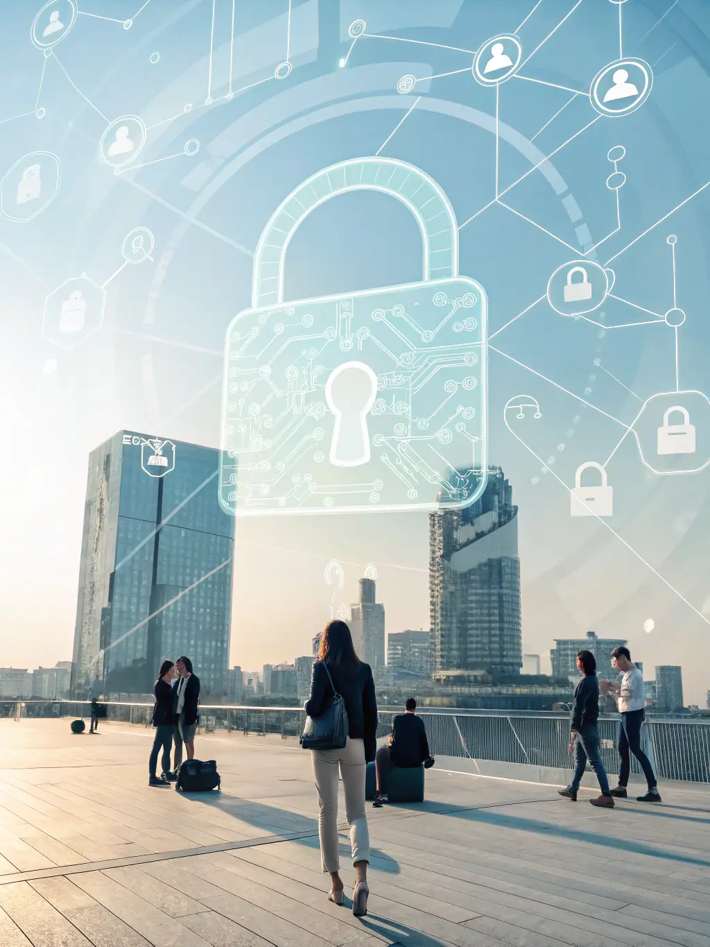 A padlock icon displayed next to a document within the Nexfield One interface, symbolizing the secure storage and data privacy features.