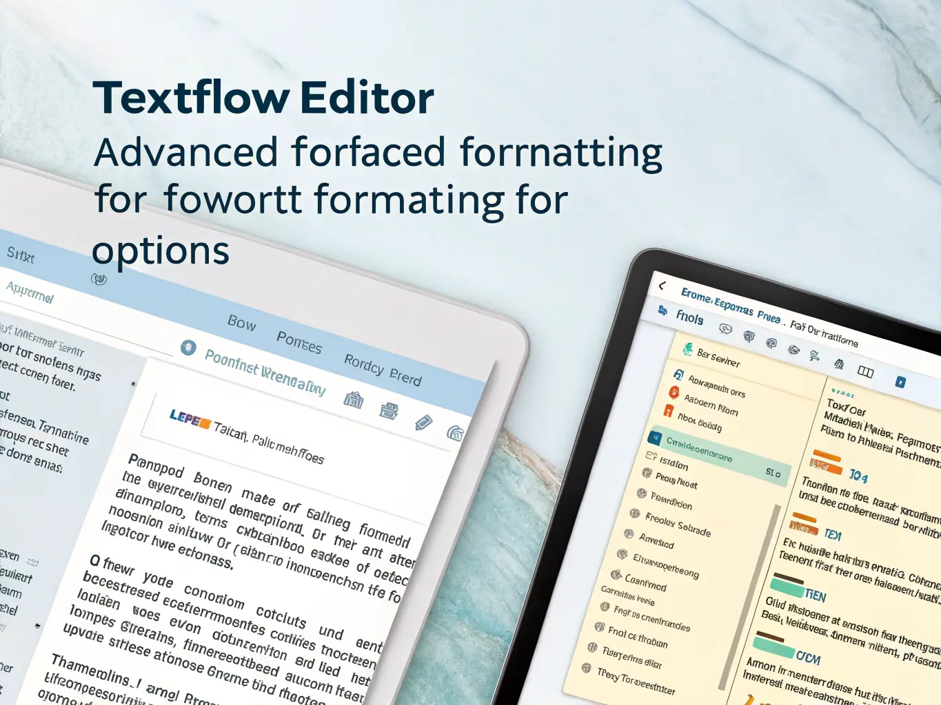 A screenshot of Nexfield One's advanced formatting toolbar, showcasing various font styles, paragraph settings, and layout options.