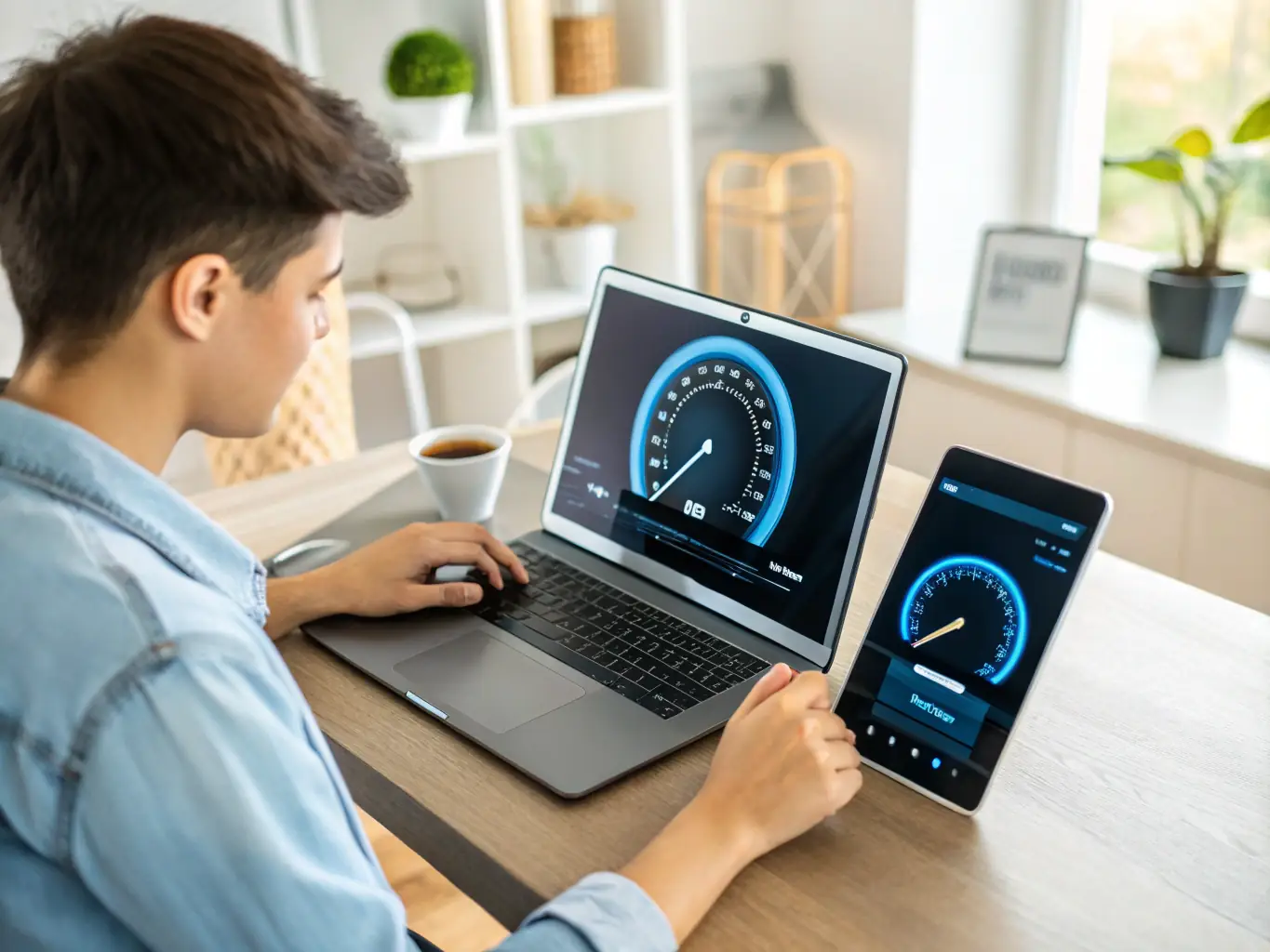 A visual representation of Nexfield One's cloud storage and accessibility features, depicting documents being accessed from various devices such as laptops, tablets, and smartphones.